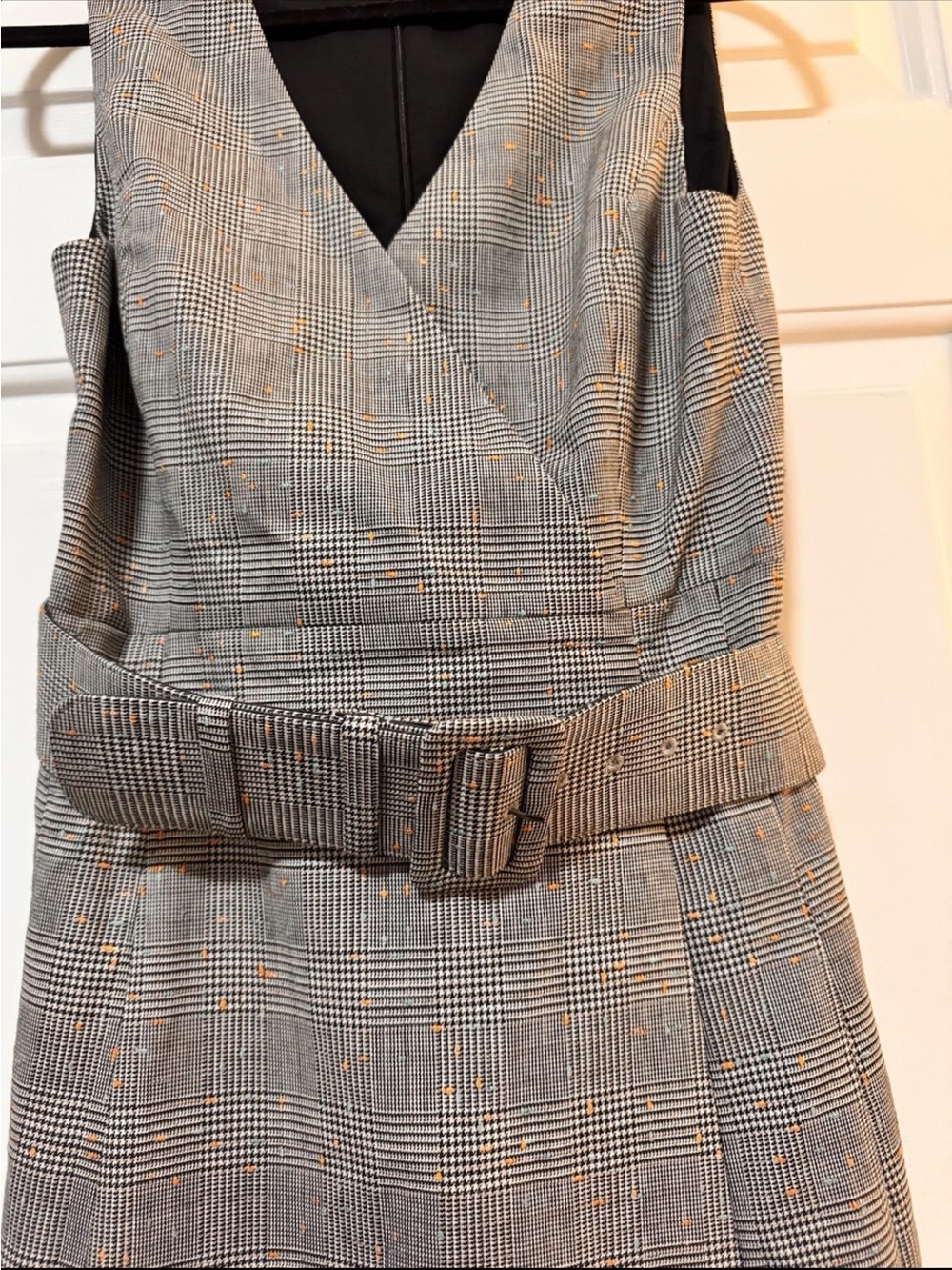MM Lafleur Pencil Faux Wrapped Belted Dress Size 6 - Picture 3 of 10